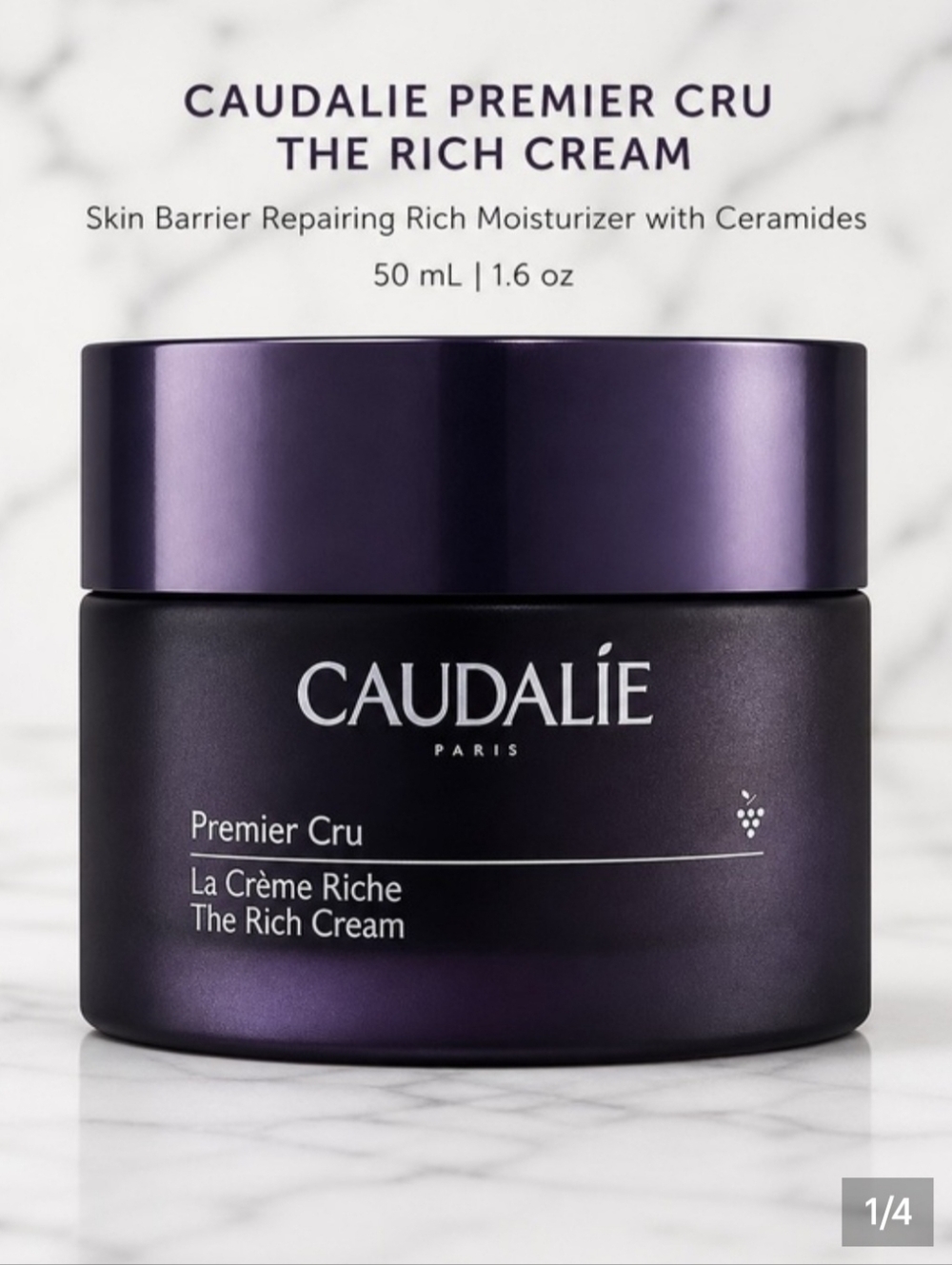 Caudalie Premier Cru La Creme The Rich Cream - 1.6 oz 50ml Sealed Fresh Stock